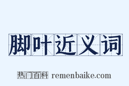 脚叶近义词是什么意思的图片